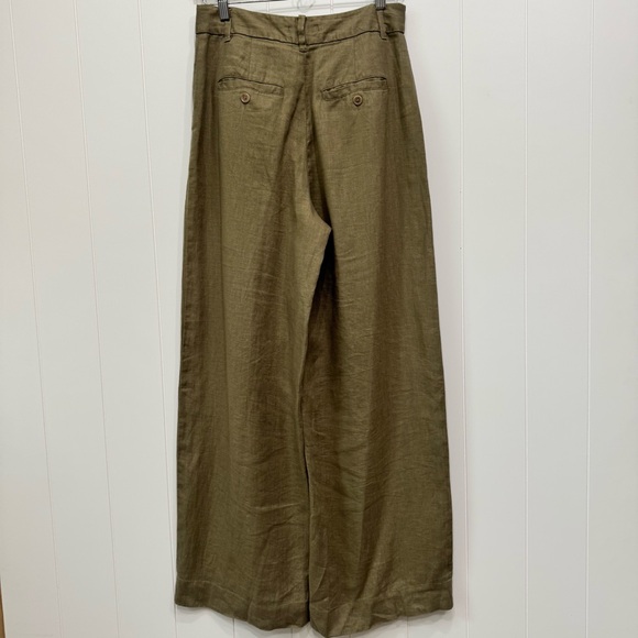 Madewell The Harlow High Rise Wide Leg Pant in 100% Linen in Distant Surplus 2 - Picture 7 of 16
